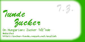 tunde zucker business card